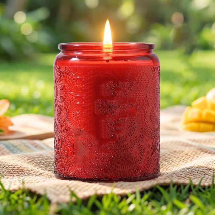 Crimson Glass Scented Candle